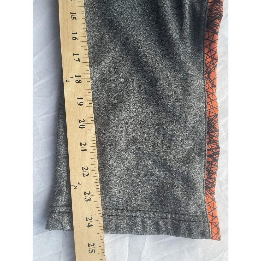 Nike Dri-FIT Youth Large 7 Gray Orange Jogger Sweatpants Athletic Kids Fleece